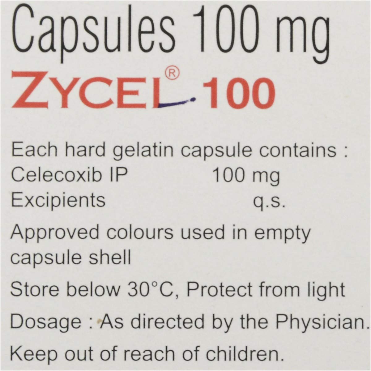 Zycel 100 - Strip of 10 Capsules