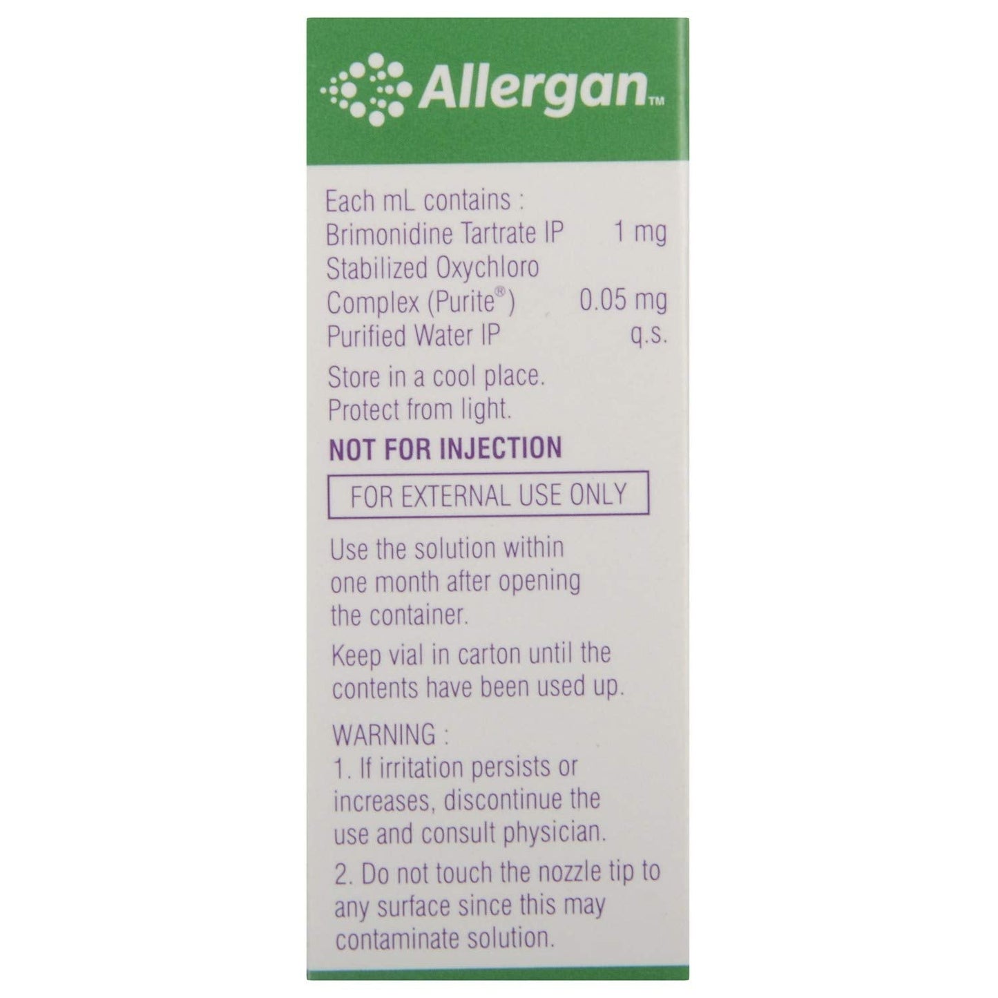 Alphagan Z - Bottle of 5 ml Solution