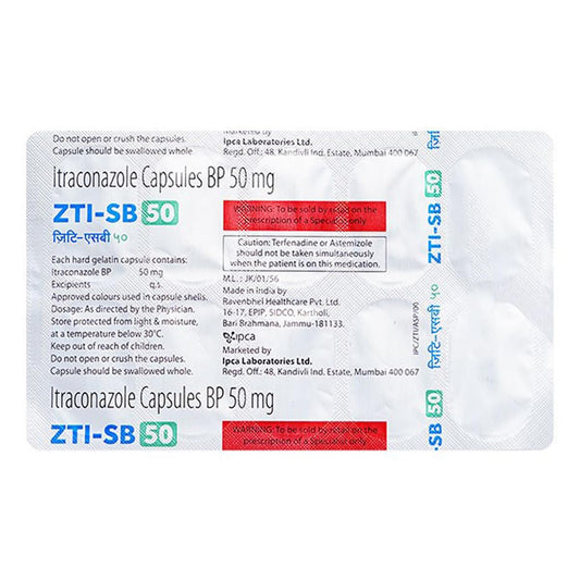 ZTI-SB 50 - Strip of 10 Capsules