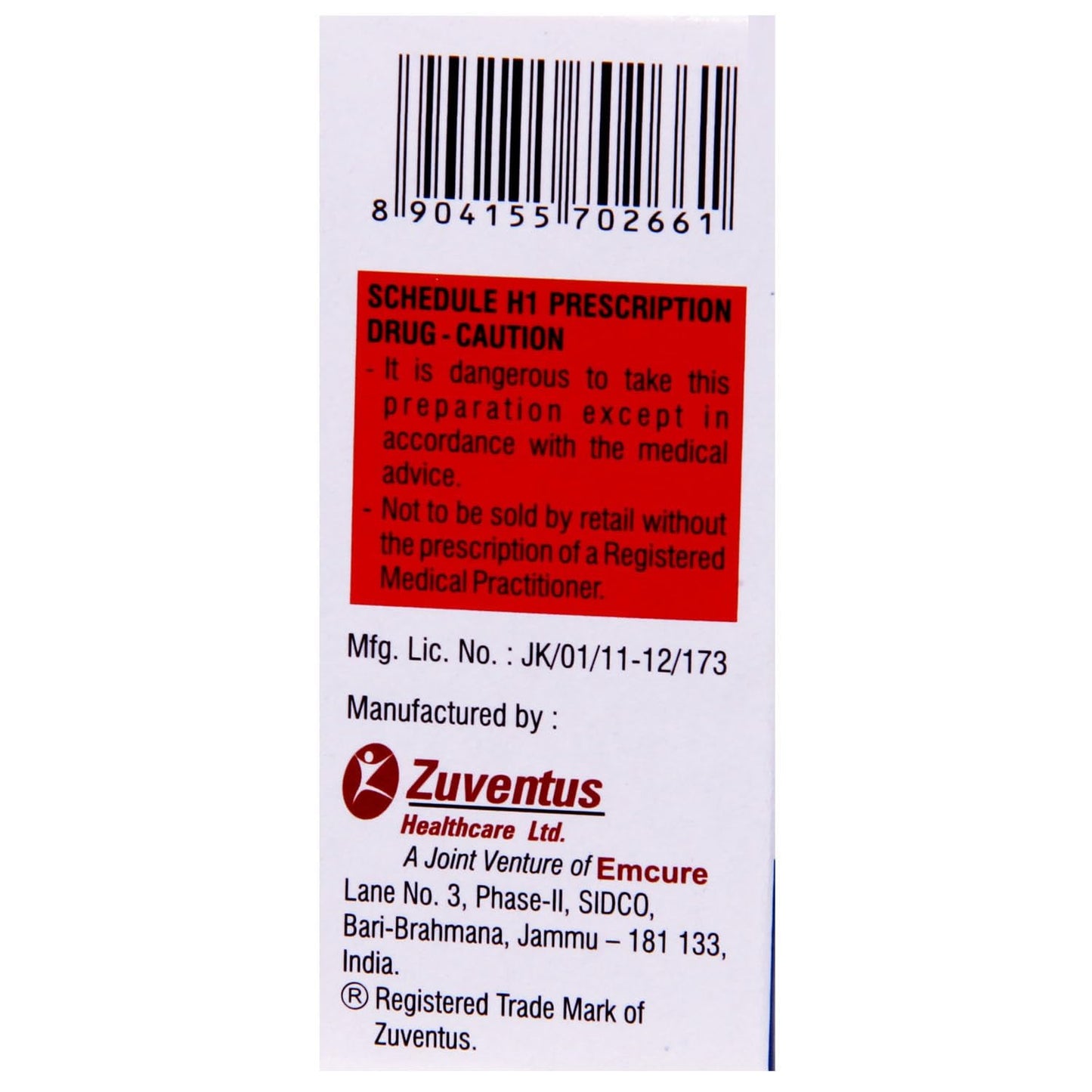 Zostum 250mg/250mg - Vial of 1ml Injection