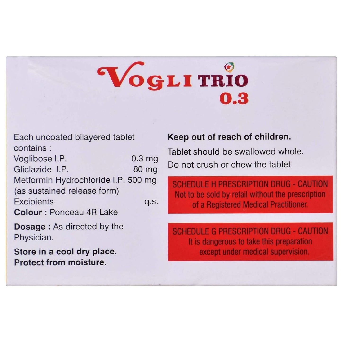 Vogli Trio 0.3 - Strip of 10 Tablets