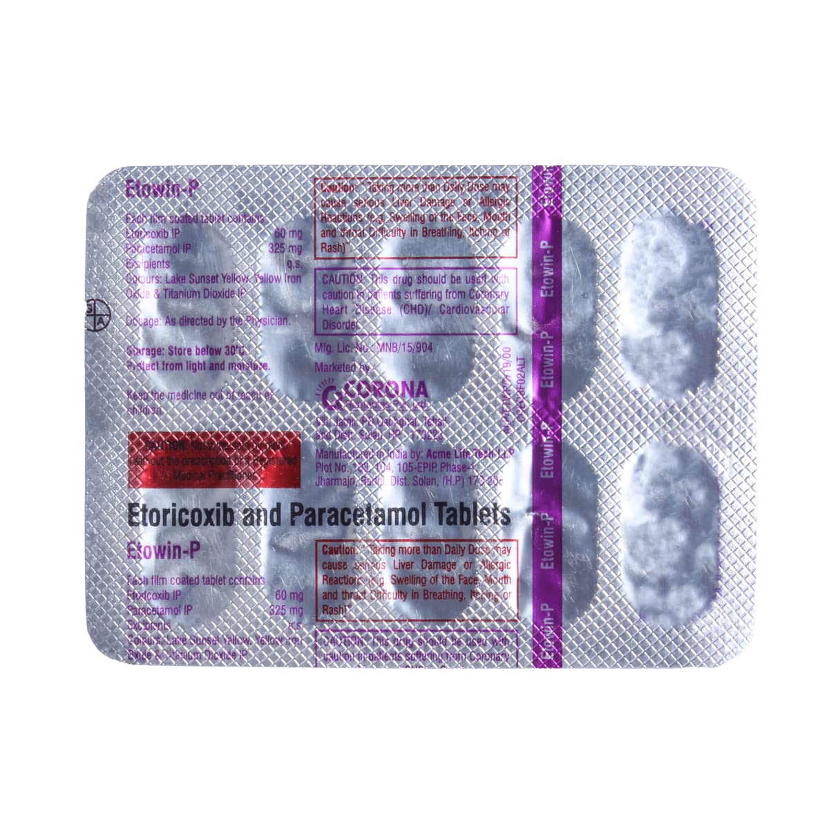 Etowin-P - Strip of 10 Tablets