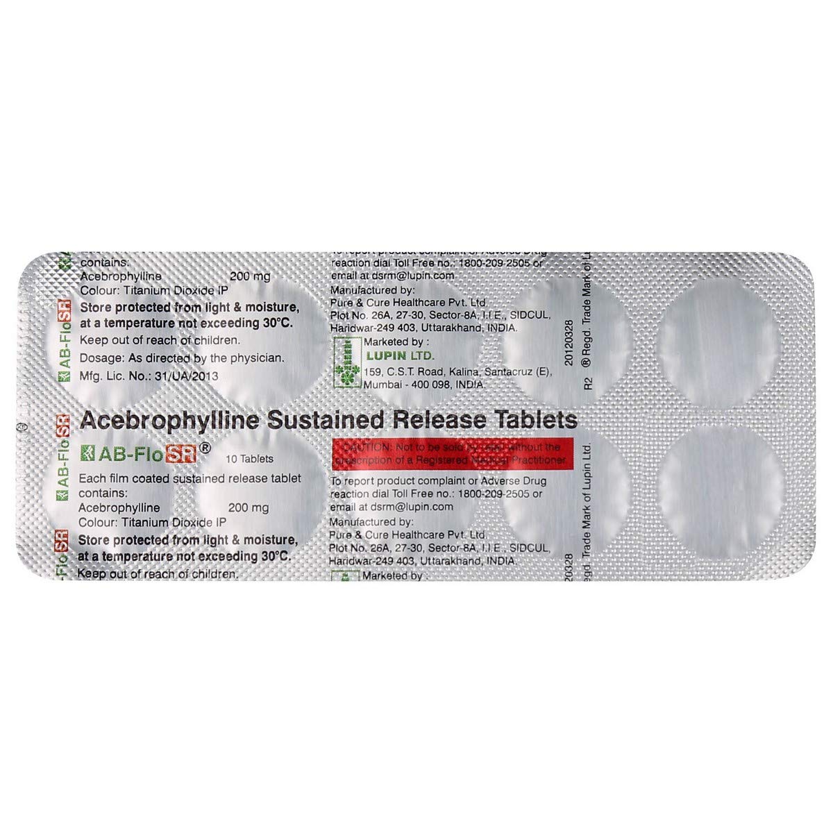 Ab-Flo SR - Strip of 10 Tablets