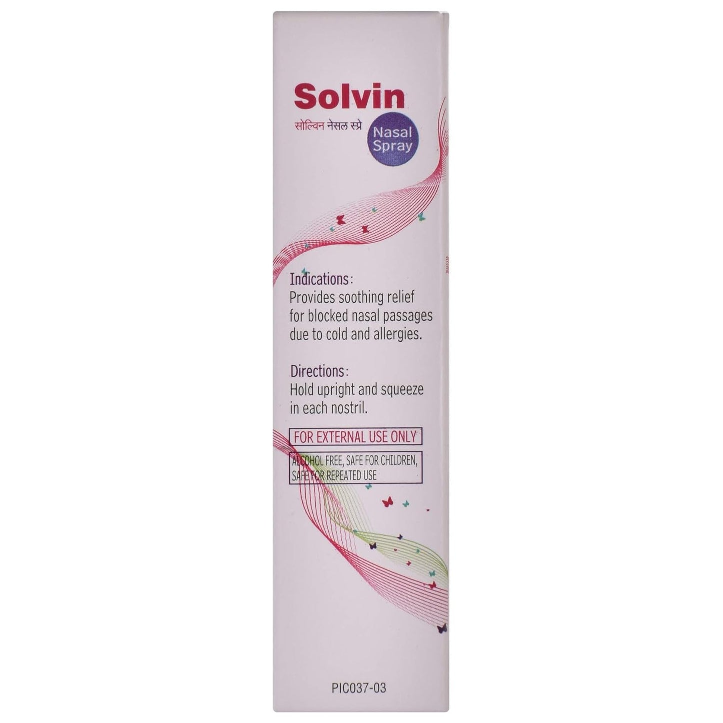 Solvin - Bottle of 20 ml Saline Nasal Spray