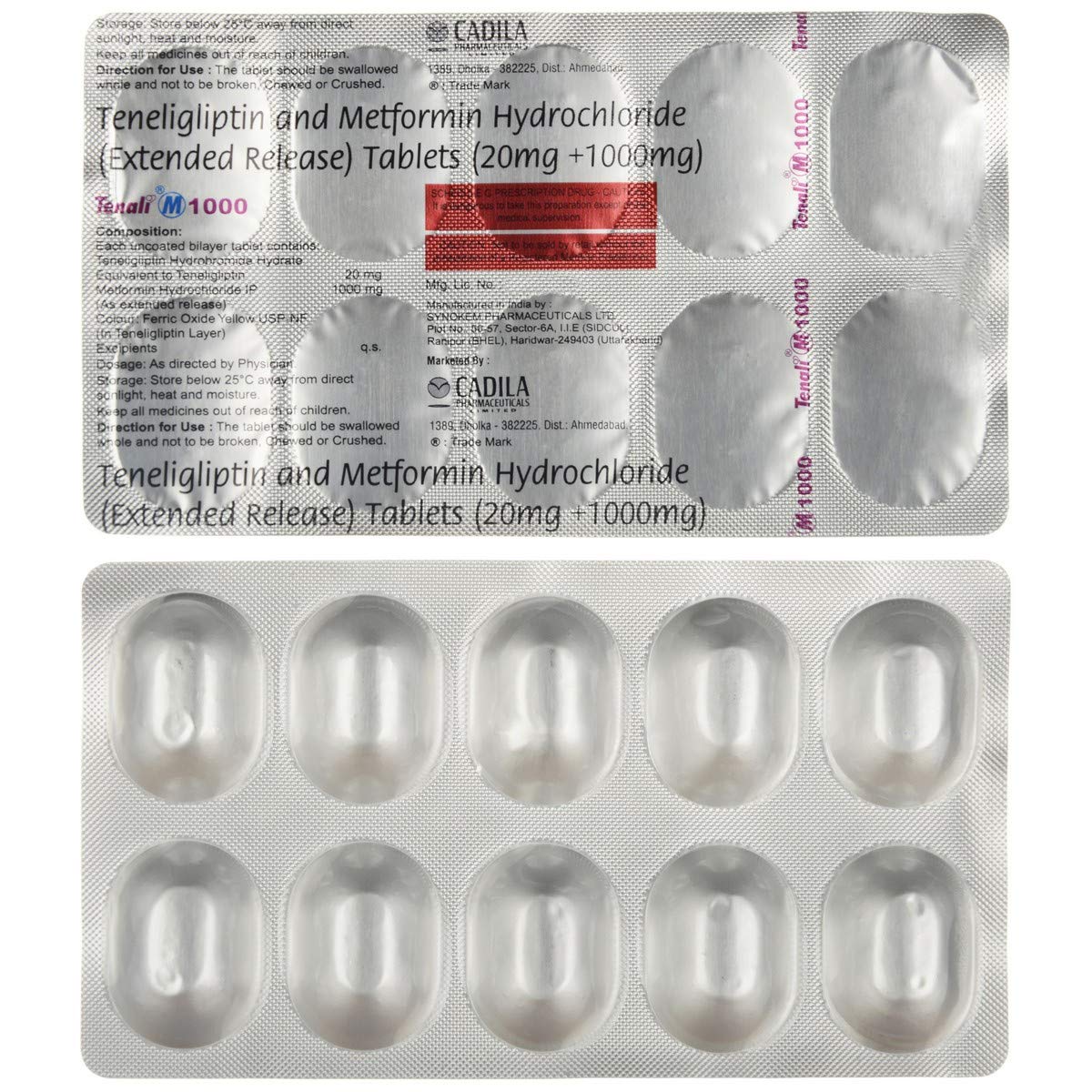 Tenali M 1000 - Strip of 10 Tablets