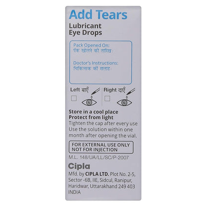 Add Tears - Bottle of 10 ml Eye Drops