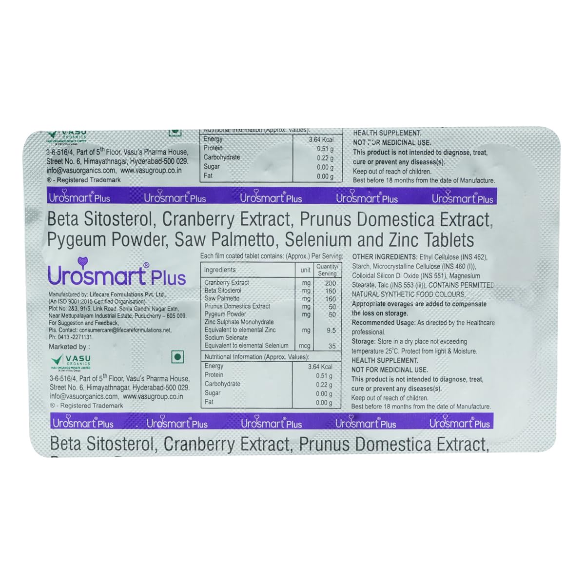 Urosmart Plus -Strip of 10 Tablets