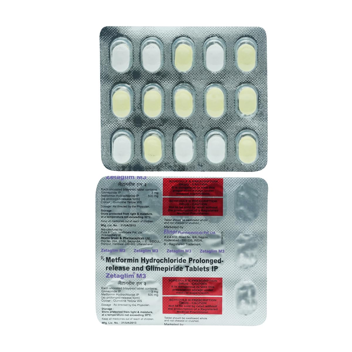 Zetaglim M3 - Strip of 15 Tablets