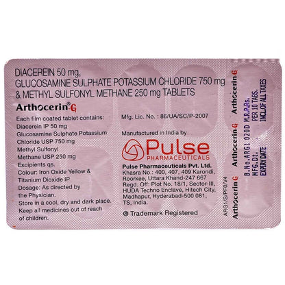 Arthocerin G - Strip of 10 Tablets