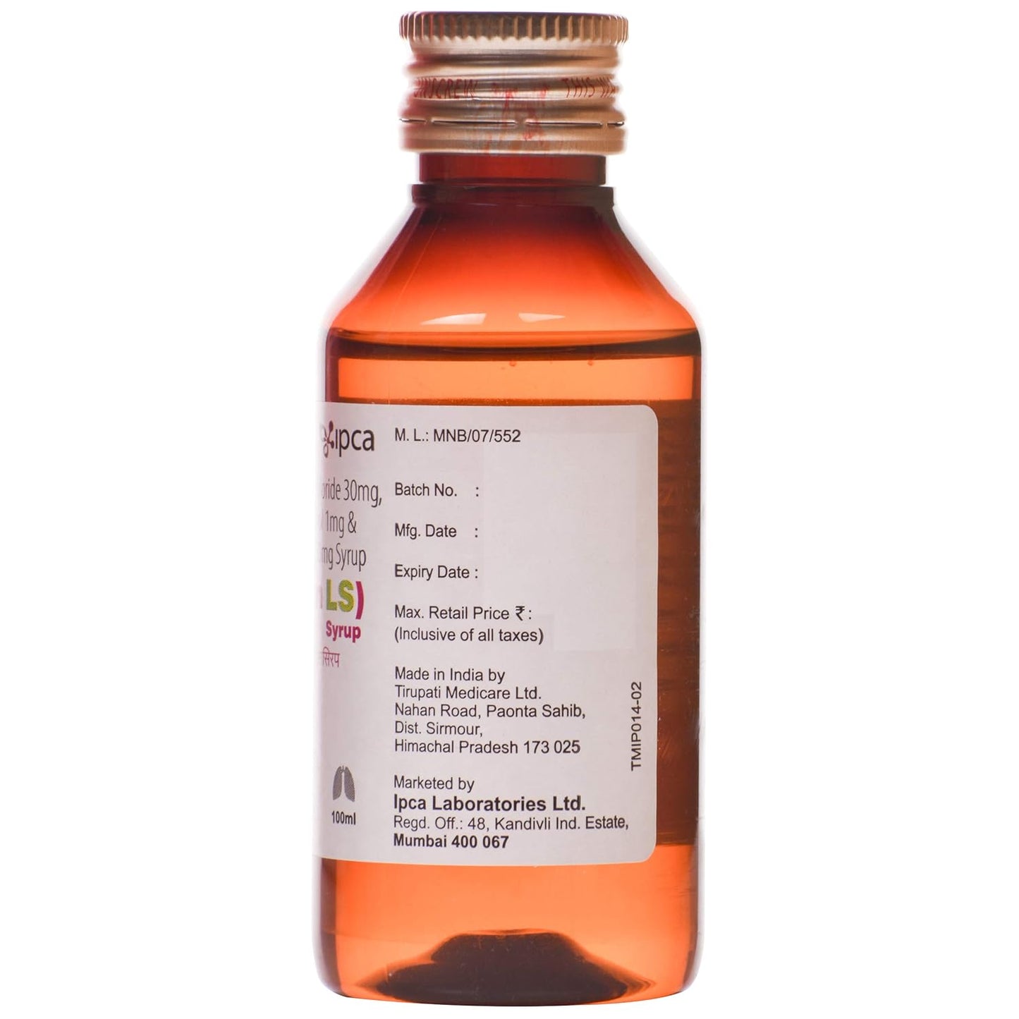 Solvin LS - Bottle of 100 ml Syrup