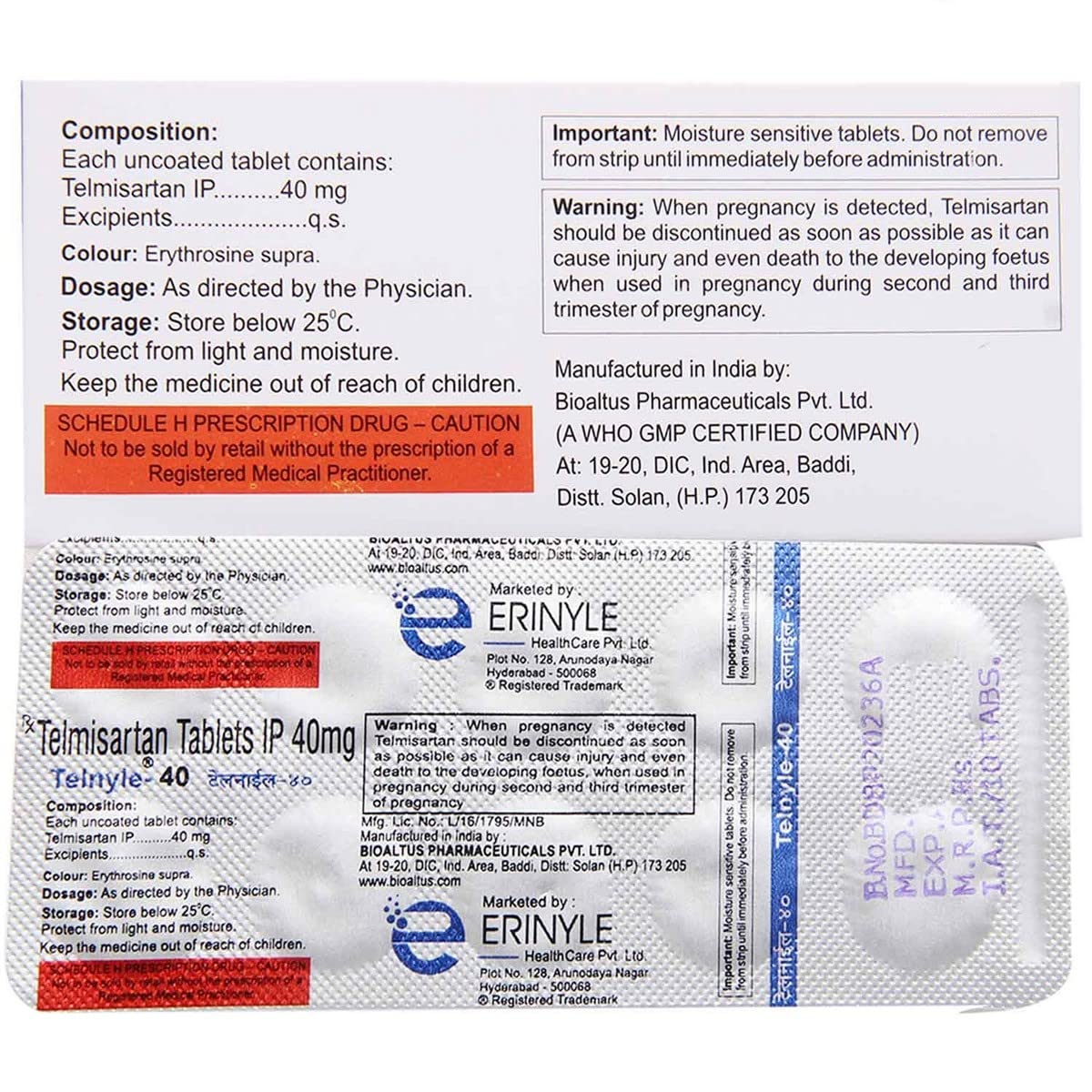 Telnyle-40 - Strip of 10 Tablets