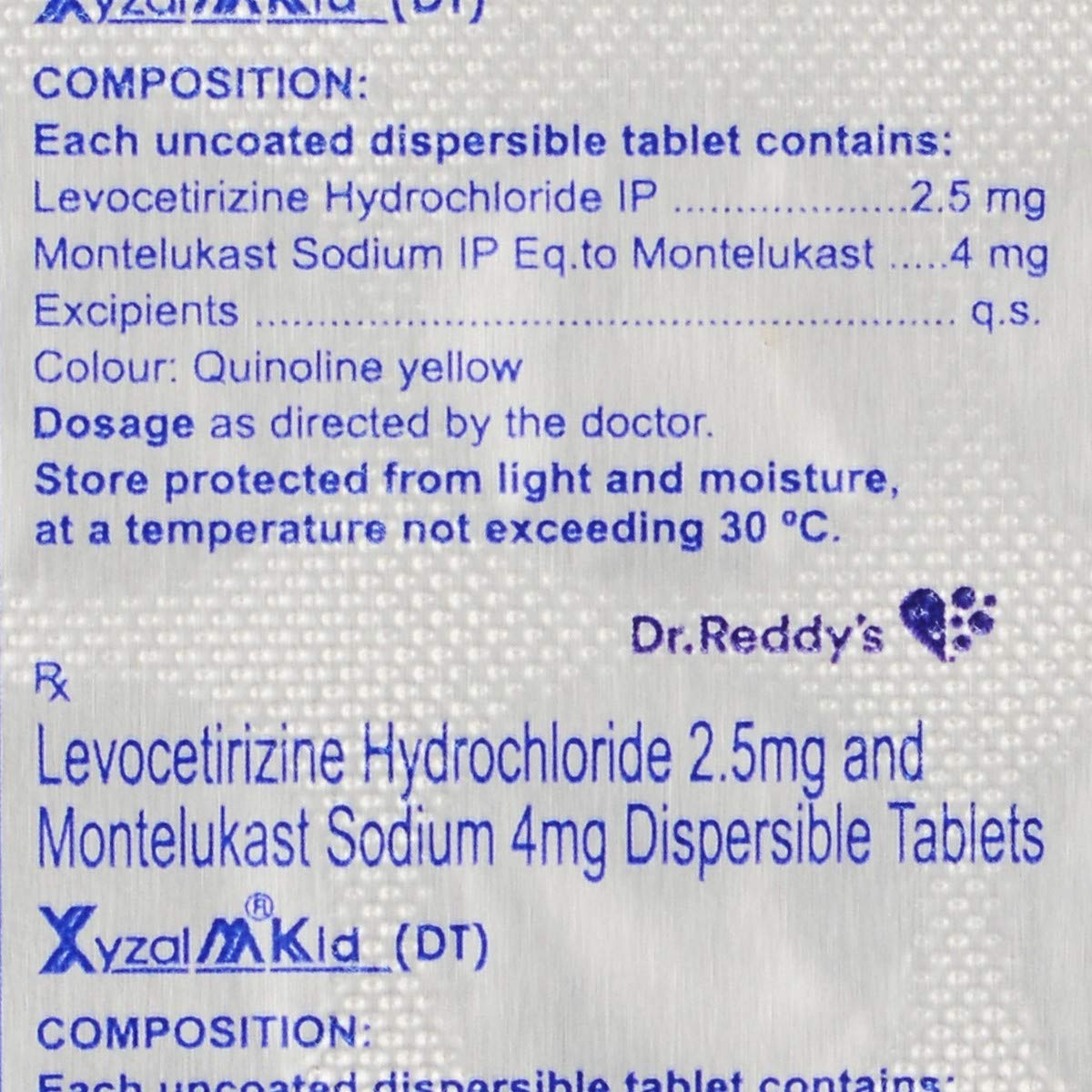 XyzalMKid (DT) - Strip of 10 Tablets