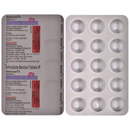 Amlovas-5 - Strip of 15 Tablets