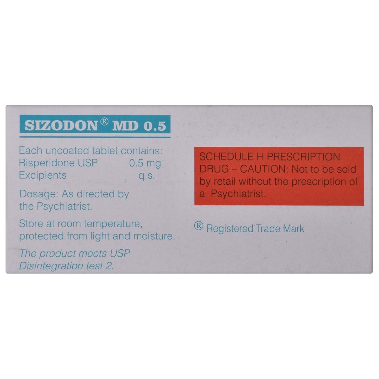 Sizodon MD 0.5 - Strip of 10 Tablets