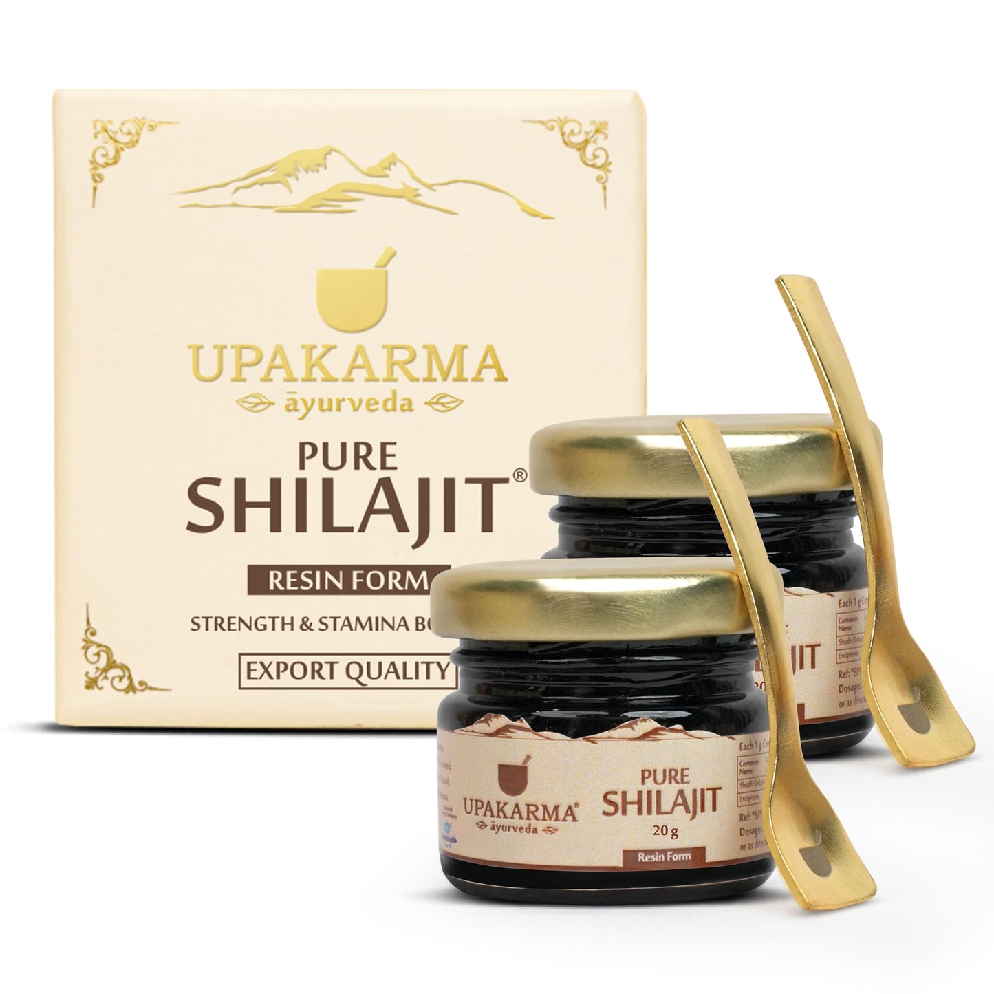 UPAKARMA Pure Shilajit Resin 30g | Original & Pure Shilajeet to Boost Performance, Power, Stamina, Strength | Lab Tested | Mega Pack of 1