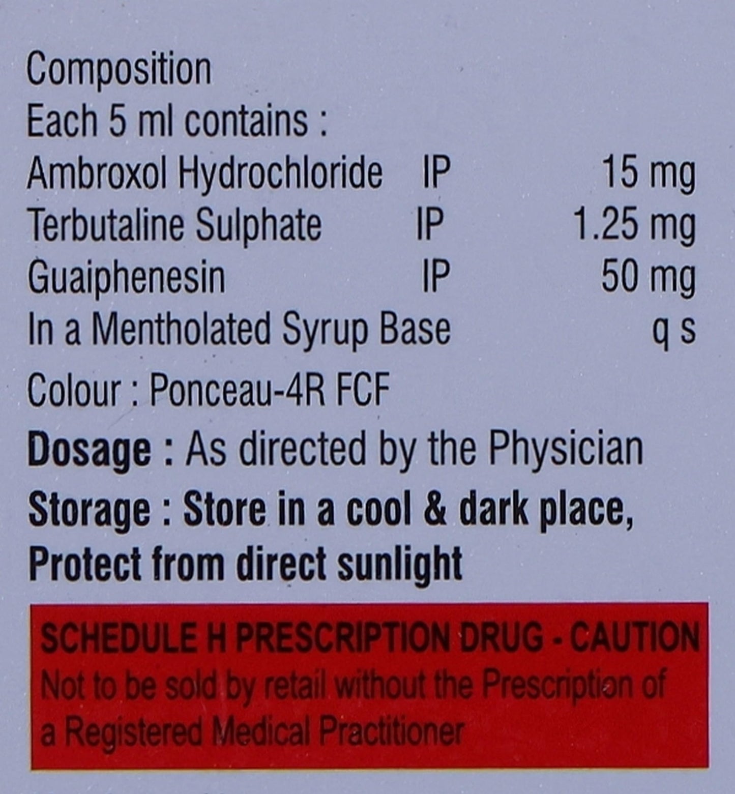 Skyrex A - Bottle of 100ml Cough Syrup