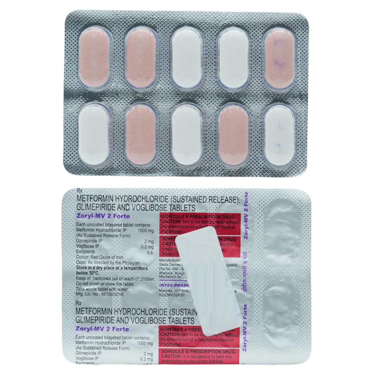 Zoryl-MV 2 Forte - Strip of 10 Tablets