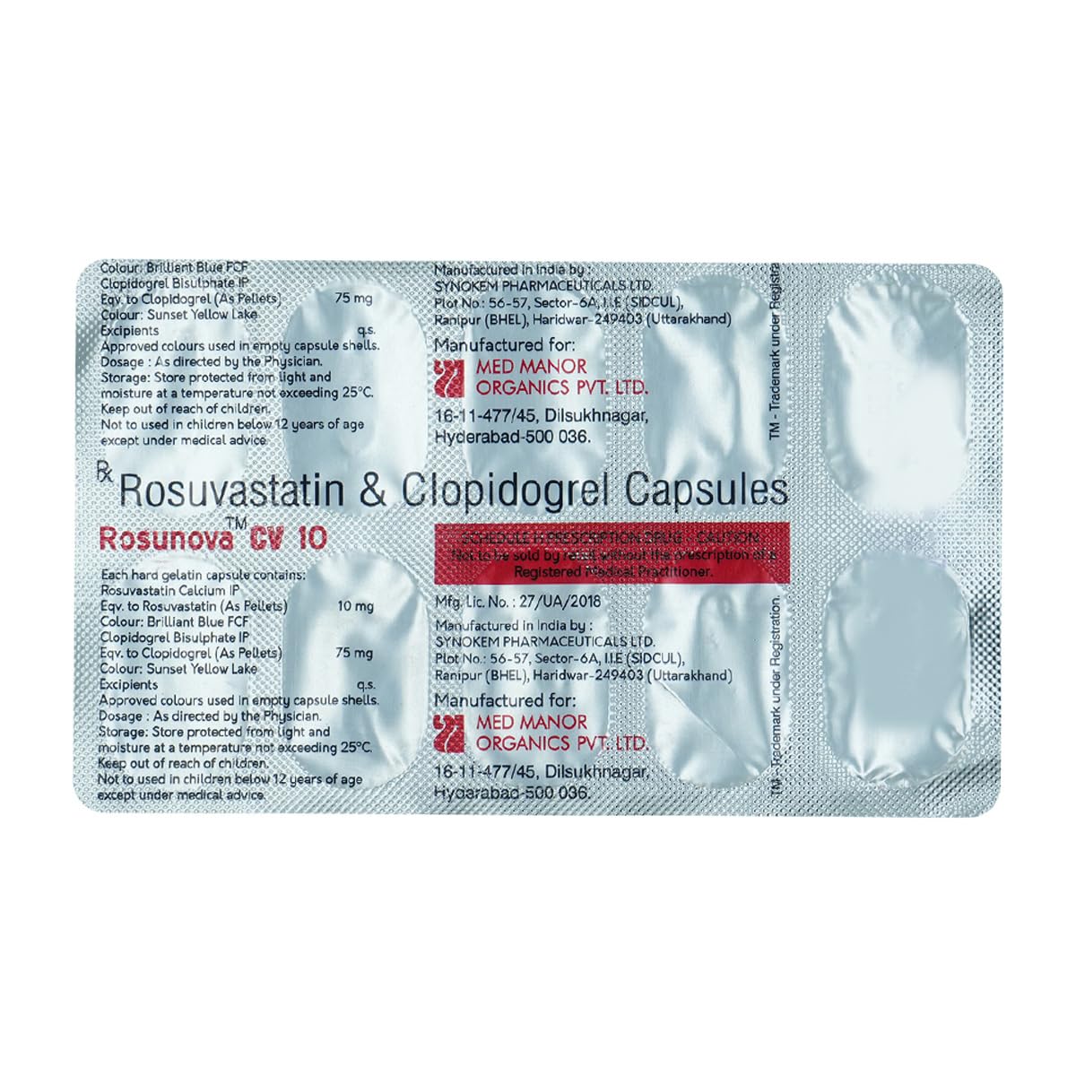 Rosunova CV 10 - Strip of 10 Capsules