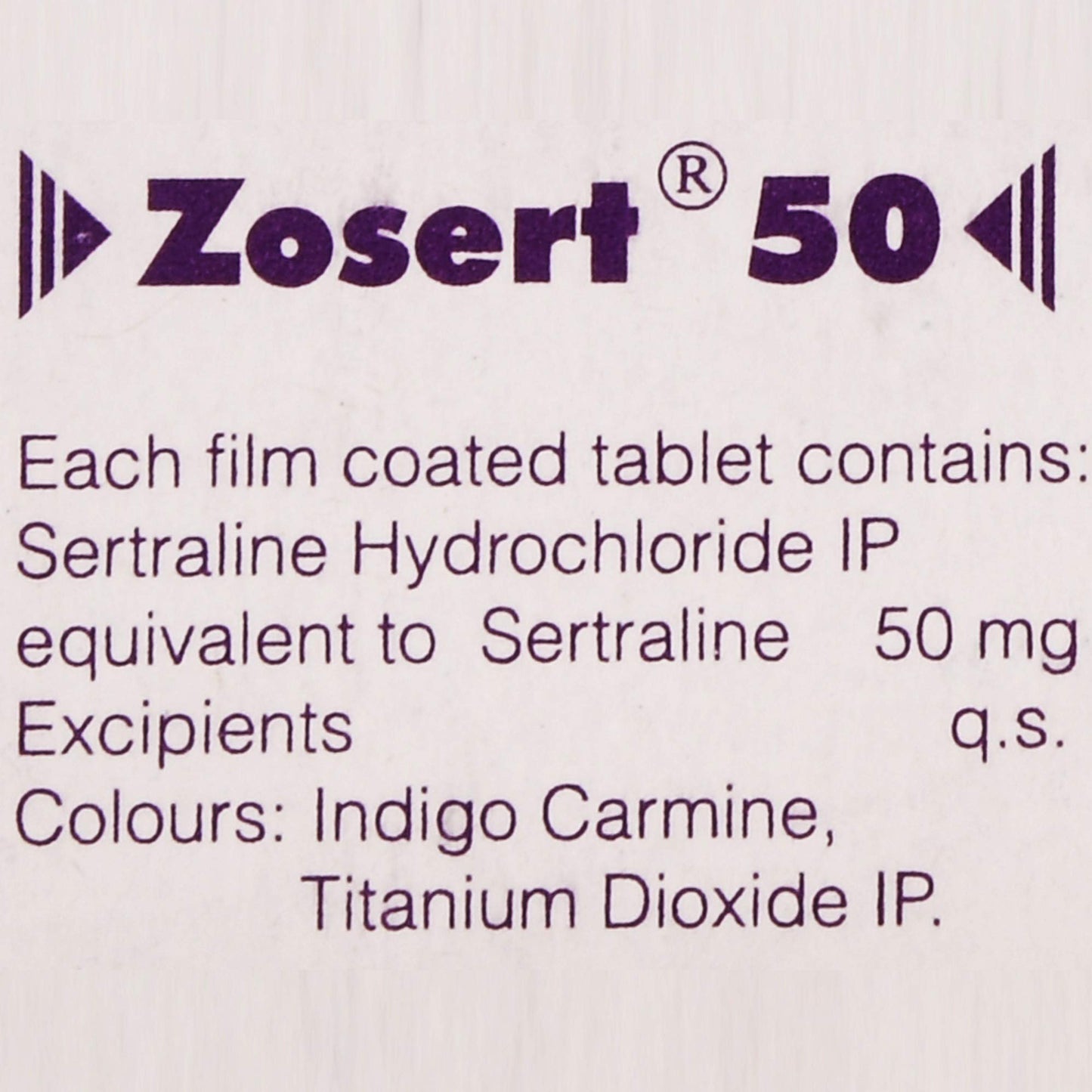 Zosert 50 - Strip of 10 Tablets