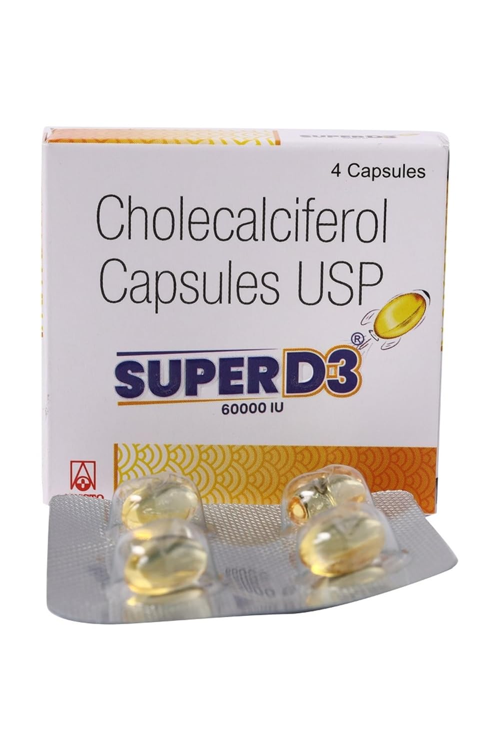 Super D3 60000 IU - Strip of 4 Capsules