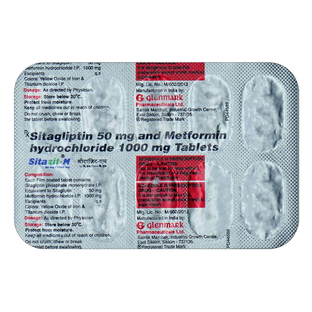 Sitazit M 50/1000 mg - Strip of 10 Tablets