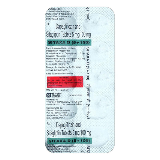 Sitaxa D 5/100 - Strip of 10 Tablets