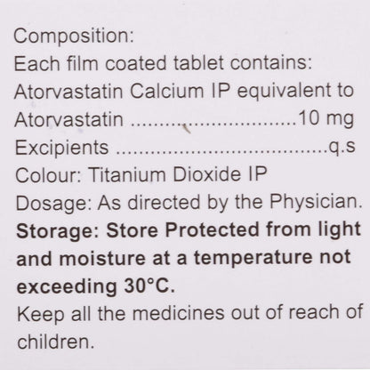 Atorsave 10 - Strip of 15 Tablets