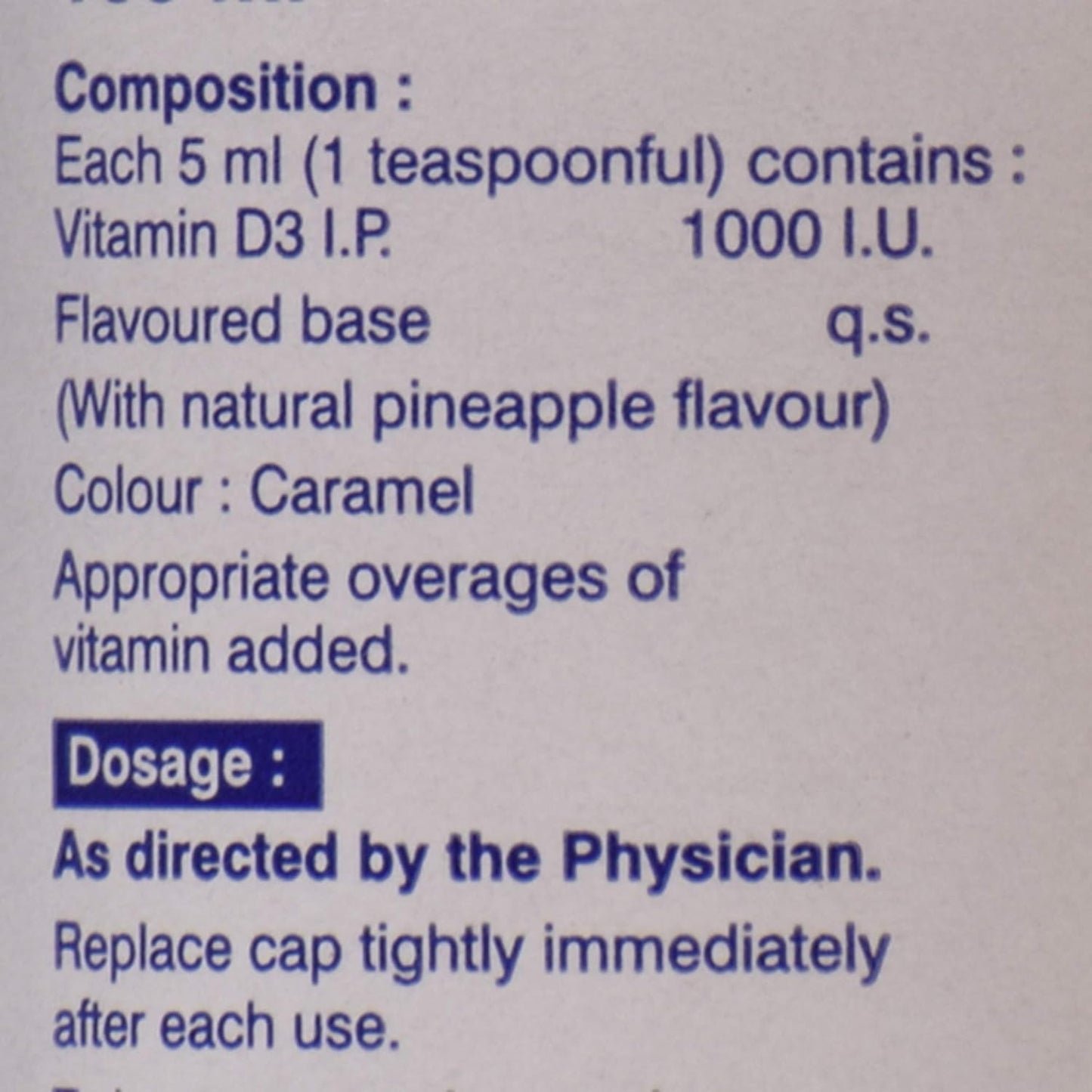 Ultra-D3 1000 IU/5ml - Bottle of 100 ml Syrup