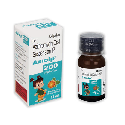 Azicip 200 - Bottle of 15ml Oral Suspension