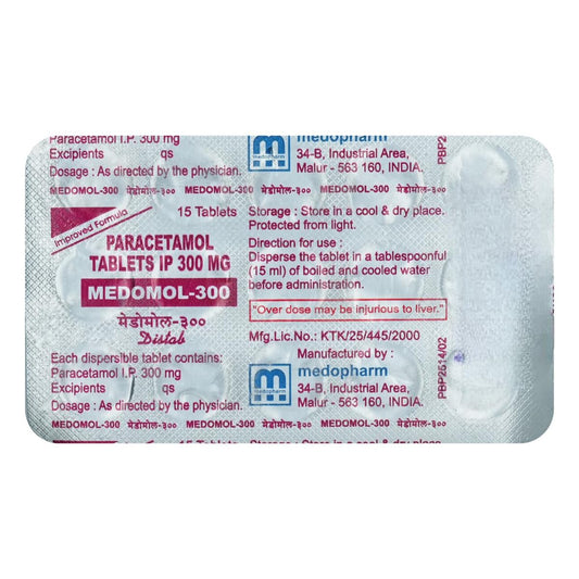 MEDOMOL DT 300MG - Strip of 15 Tablets