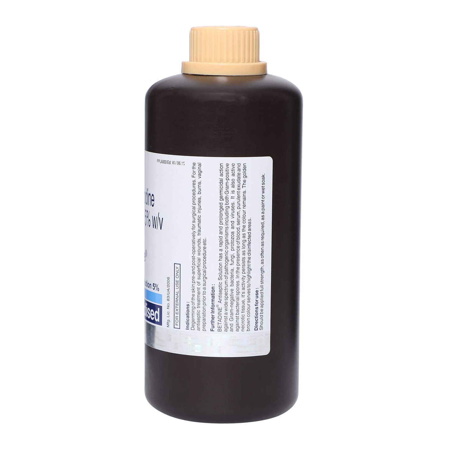 Betadine 5% w/v - Bottle of 500 ml Standardised Microbial Solution