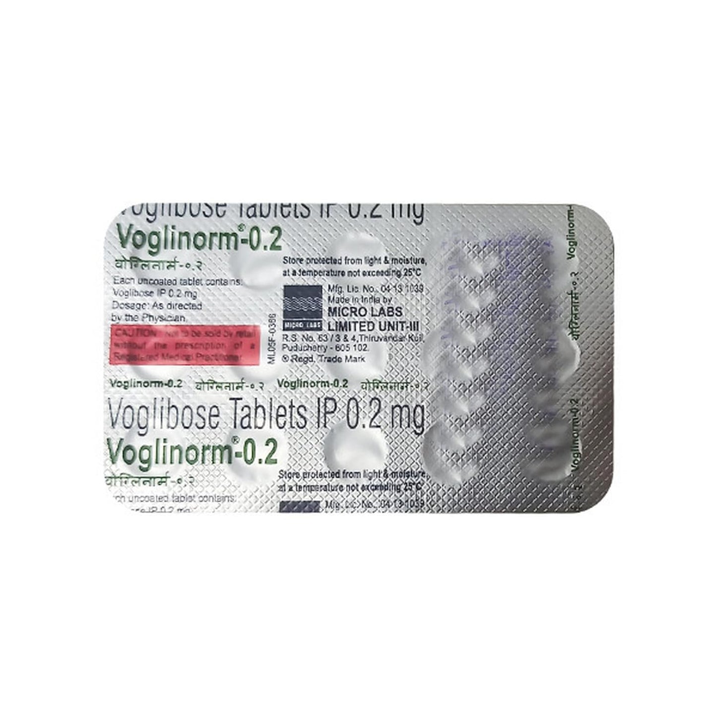 Voglinorm 0.2mg Tablet 15's