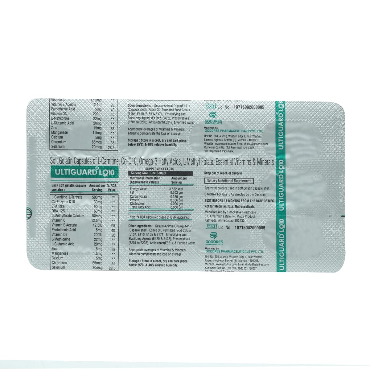 Ultiguard LQ10 Softgel - Strip of 10 Capsules