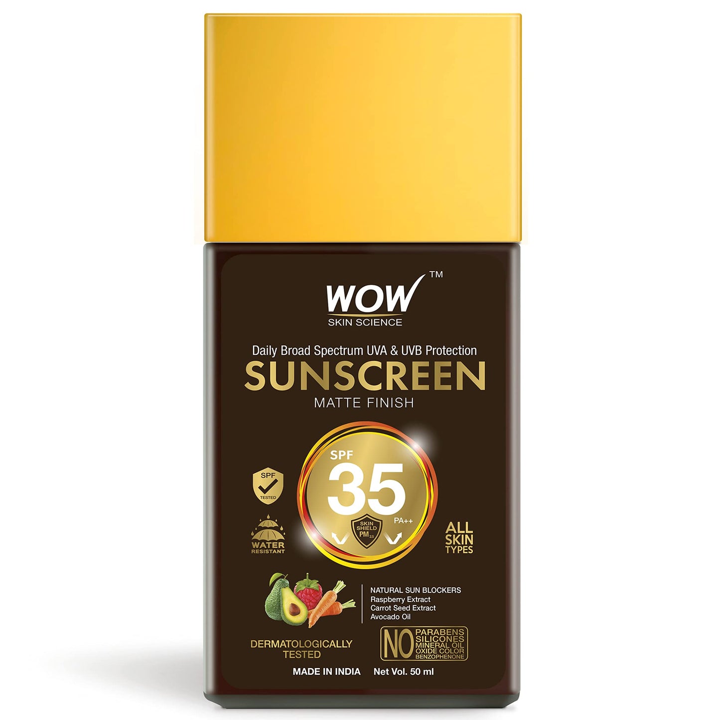 WOW Skin Science Sunscreen Gel For All Skin Types | SPF 55 PA++++ | With Glutathione & Aloe Vera Extract | Lightweight | Quick Absorbing | No White Cast | UVA & UVB Protection | 10 ml