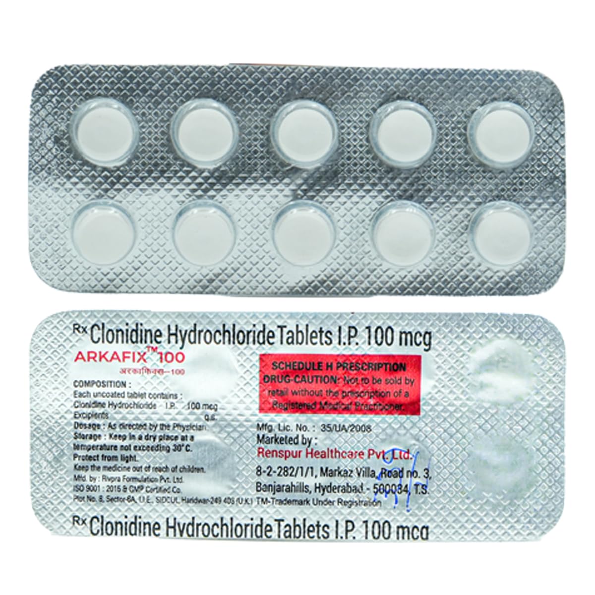 Arkafix 100 - Strip of 10 Tablets