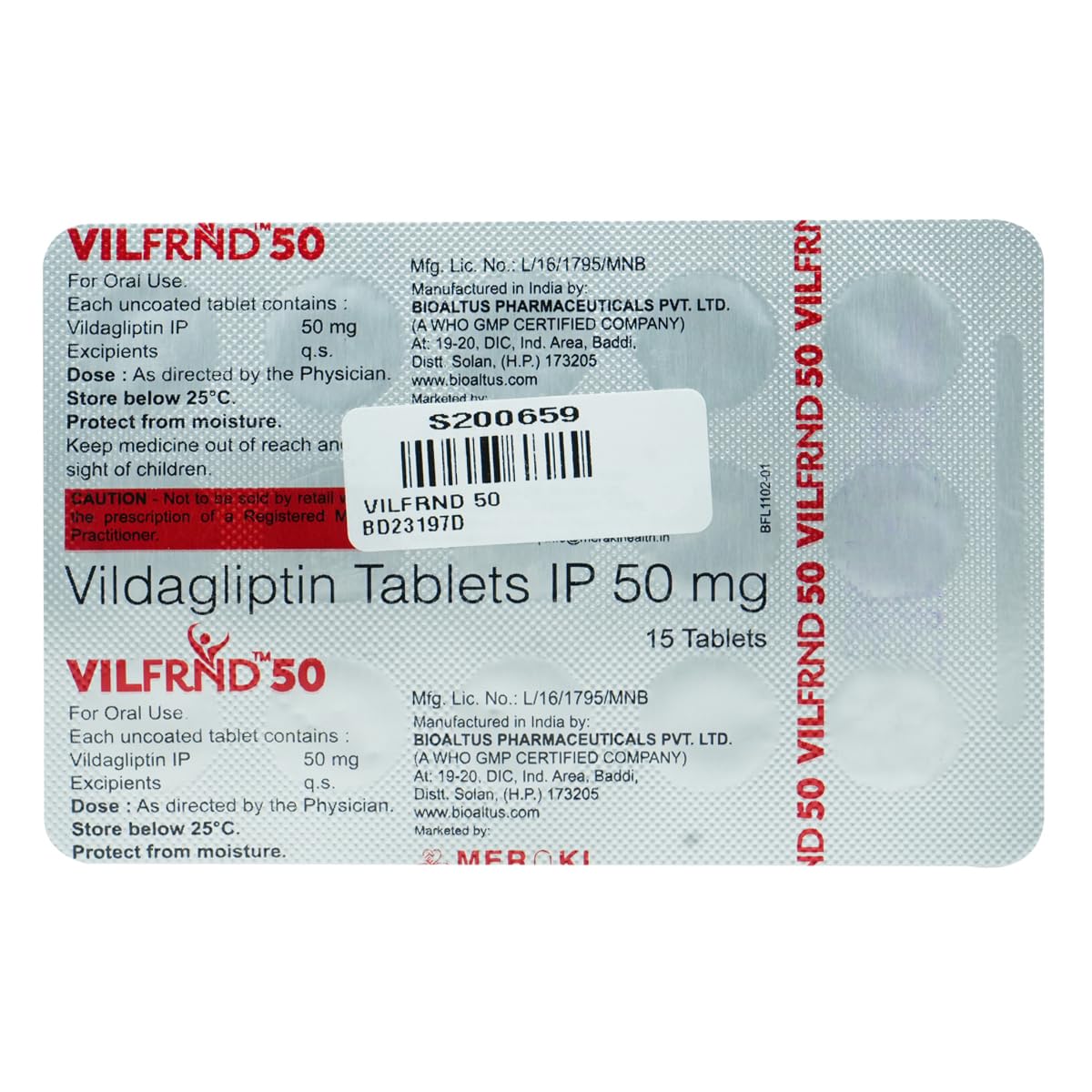 Vilfrnd 50 mg -Strip of 15 Tablets