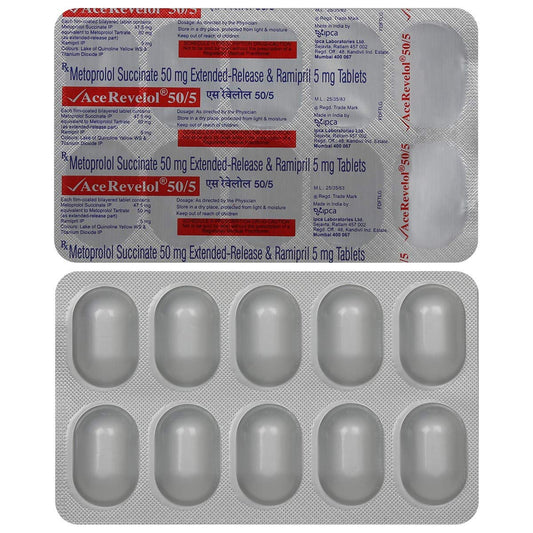 Ace Revelol 50/5 - Strip of 10 Tablets