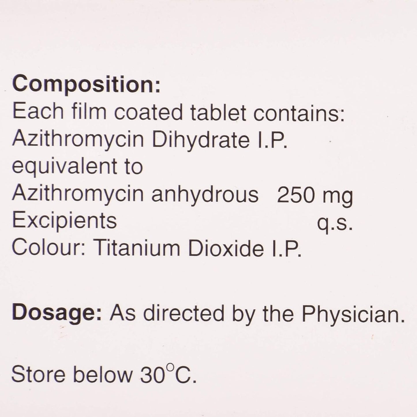 Azifine+ 250 - Strip of 10 Tablets