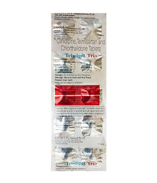 Telmiget Trio - Strip of 10 Tablets