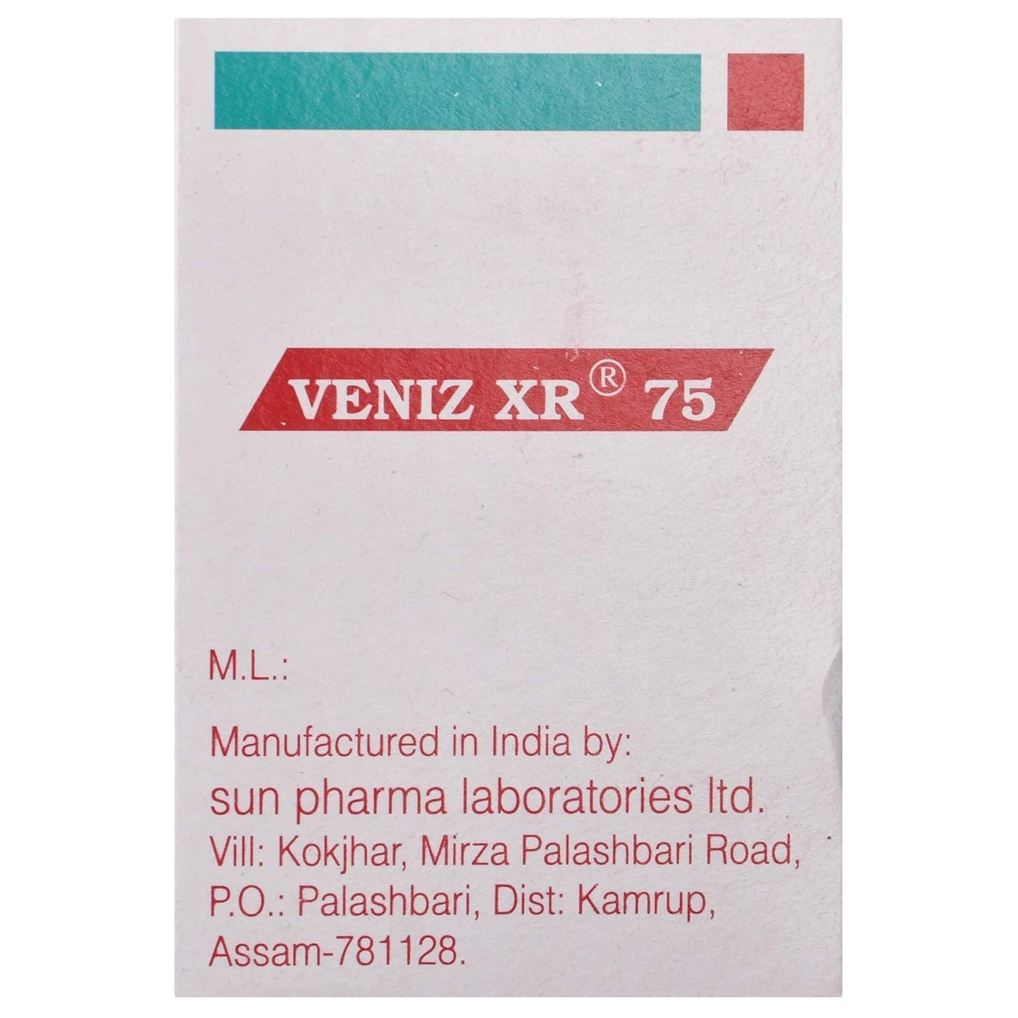 Veniz XR 75 - Strip of 10 Capsules