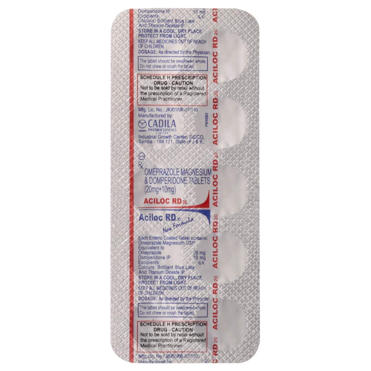 Aciloc RD 20 - Strip of 15 Tablets