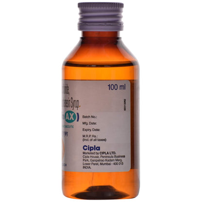 Asthalin AX - Bottle of 100 ml Syrup