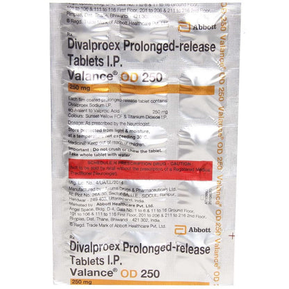 Valance OD 250MG - Strip of 15 Tablets