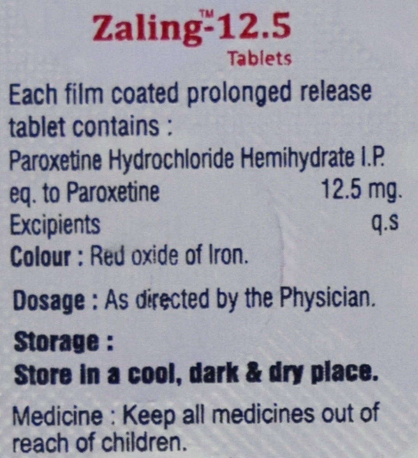 Zaling - 12.5 - Strip of 10 Tablets