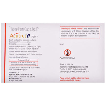 Acutret 5 - Strip of 10 Capsules