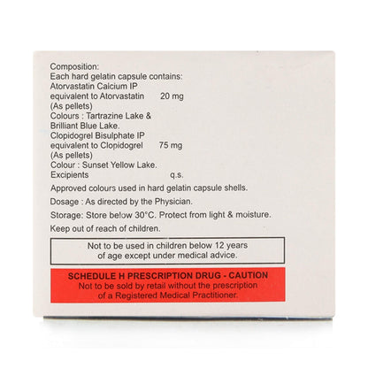 Atorfit CV 20 - Strip of 15 Capsules