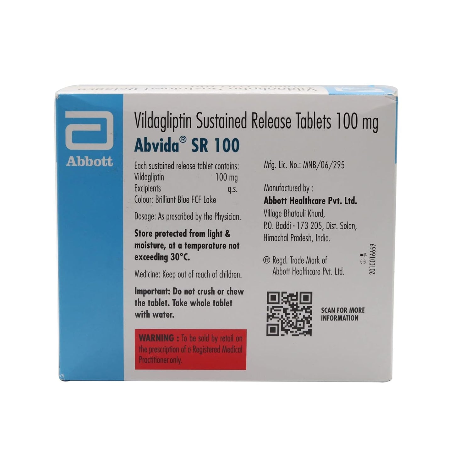 Abvida SR 100 Tablet 10's