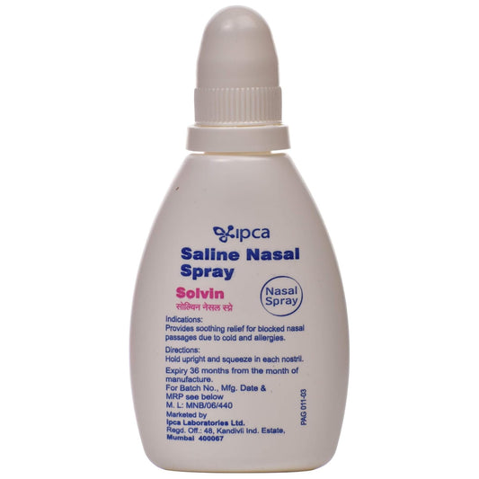 Solvin - Bottle of 20 ml Saline Nasal Spray