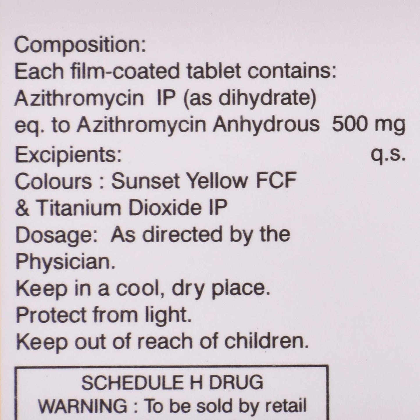 Azivent 500 - Strip of 5 Tablets