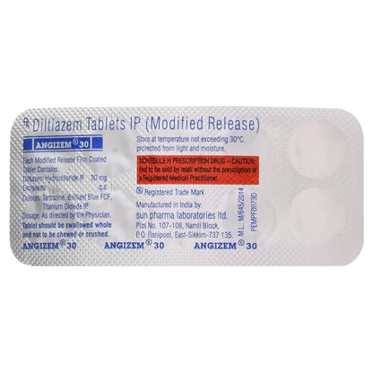 Angizem 30 - Strip of 10 Tablets